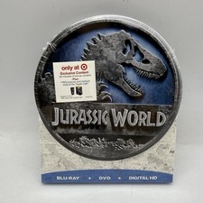 Jurassic World Blu-ray DVD Digital Limited Edition Steel Tin SEALED NEW