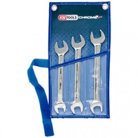 KS Tools Chromeplus Doppel-MaulschlüSsel-Satz, 3-Tlg