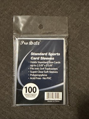 Pro Safe 100 Pc Standard Sports Card Sleeves