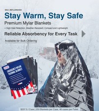 Wynn 82x54 in Emergency Foil Mylar Thermal Blanket Bulk Orders Various Quantitys