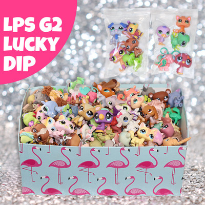 Littlest Pet Shop Lucky Dip Grab Bag X5 Authentic LPS (G2 Bobble-Head Pets ONLY)