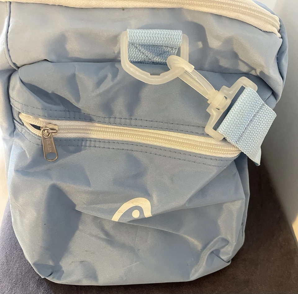 Head Vintage Holdall Baby Blue Travel Gym Duffle Carry On Bag. Used Once - Image 3 of 4
