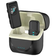 2 Pack Wireless Lavalier Microphone for iPhone iPad Andriod with Charging Cas...