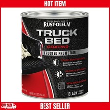 Black Truck Bed Coating Brush Or Roll On Liner Trailer Paint Rust-oleum 32 Ounce