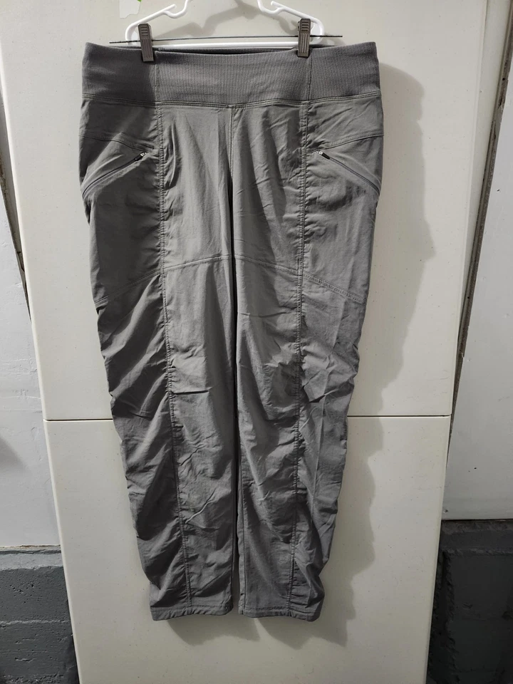 Prana Pants Womens L Gray Koen Full Length Outdoor Hiking Woven Comfort Waist - Image 2 of 4