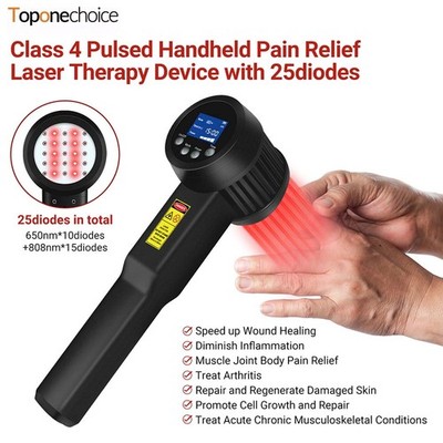 Class IV Laser Therapy Device 5000mW 650+808nm for Pain Relief Adjustable Power