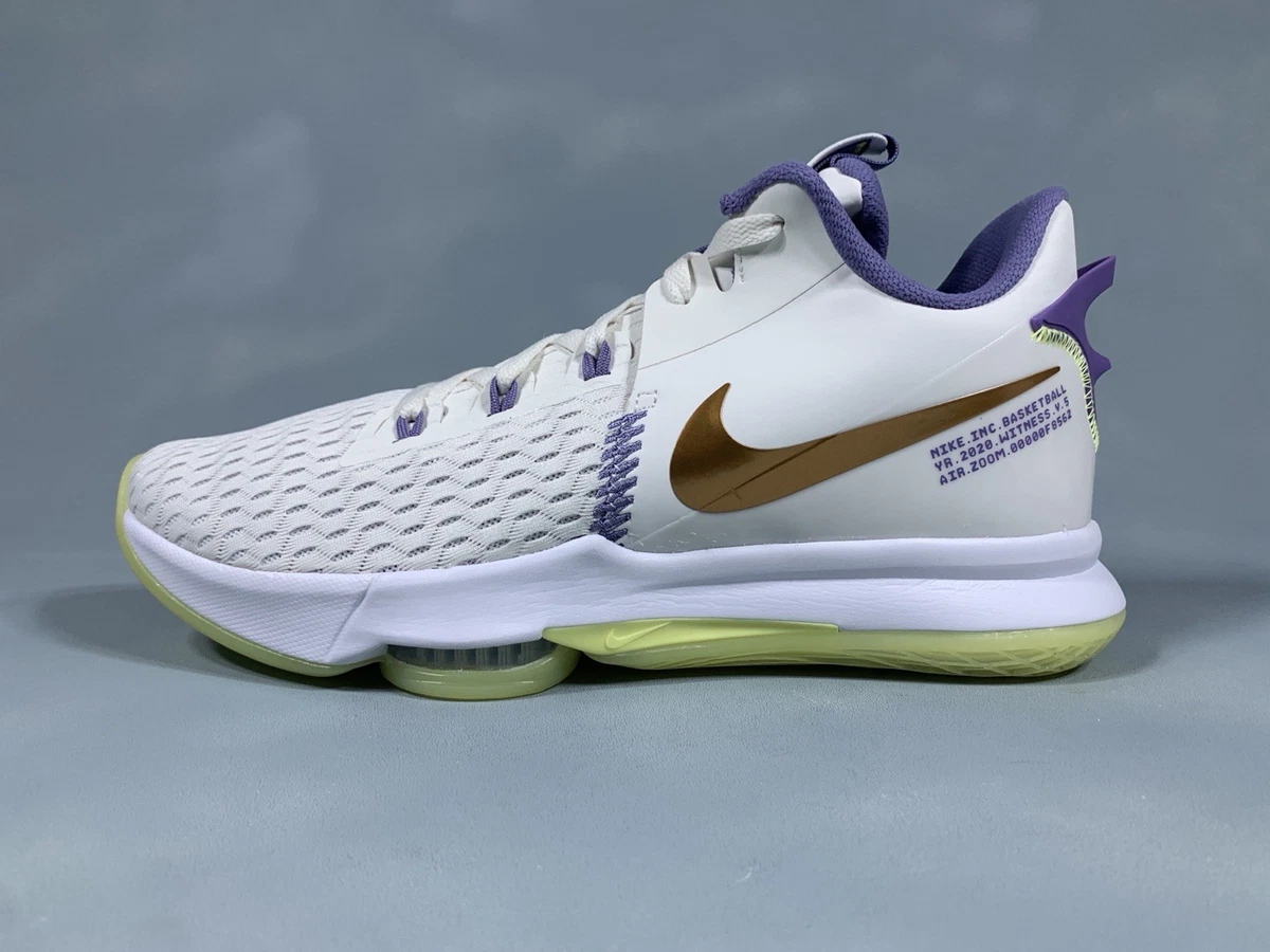 Nike LeBron Witness 5 Summit White Metallic Bronze for Sale 