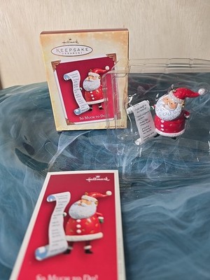 Hallmark Keepsake Ornament Santa Claus List So Much To Do Vintage 2004