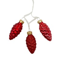 Christbaumschmuck Tannenzapfen Zapfen Glitzer Rot Weihnachtsdeko Weihnachten