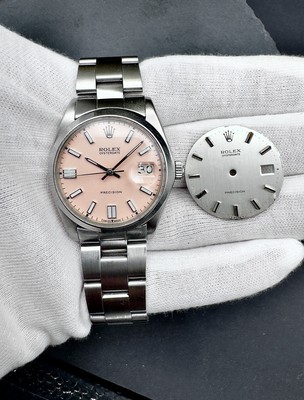 Rolex Oyster Precision Ref. 6694 Pink Dial Garantie Revisioned Double Dial