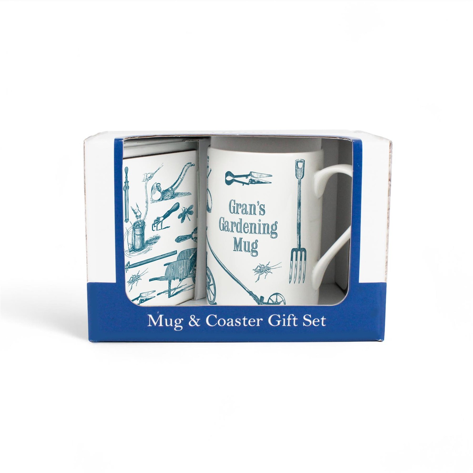 Gran's Gardening Mug & Coaster Gift Set - Bone China/Cork Mother's Day Present