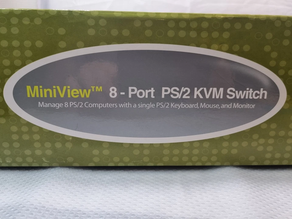 IOGEAR Miniview GCS78 8-port PS/2 KVM switch in open box. - Image 3 of 4