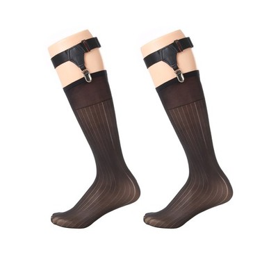 2X Herren Socken Strumpfband Clip Gürtel Sockenhalter rutschfest verstellbarer