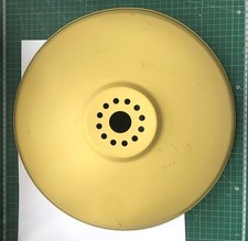 Vintage Yellow Metal Industrial Lampshade – Large - Kitchenalia