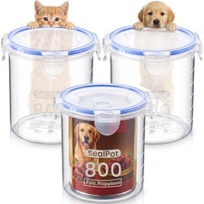 3 Pcs Canned Dog Food Storage Container 27Oz Airtight PP Canister with Leakproof
