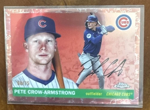 2025 Topps Chrome Platinum Pete Crow Armstrong Rose Gold 68/75 NRMT/MT