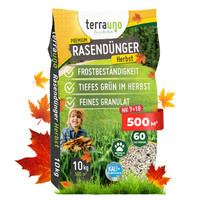 TerraUno Herbst RasendüNger 10 Kg KaliumdüNger Winterfest Langzeit 500 M²