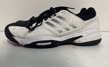 Adidas Barricade Team White Black Silver Court Tennis Shoes Men's Size 9.5