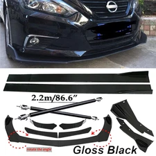 Front Bumper Lip Spoiler Side Skirt Body Kit Glossy For Nissan Altima Coupe