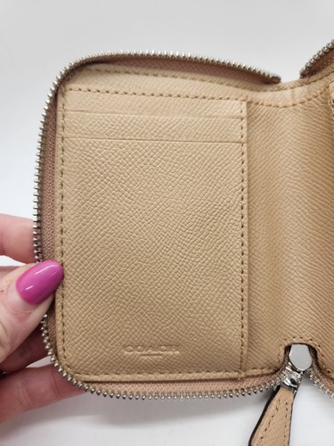 Coach Gold Glitter w/Stars Zip Around Bifold Wallet - Picture 10 of 16