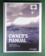 2025 Polaris Ranger XP 1000 Owner's Manual: 204 Pages & Protective Covers!