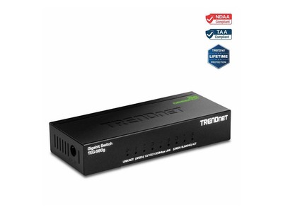 TRENDnet 8-Port Unmanaged Gigabit GREENnet Desktop Metal Switch, Fanless, 16Gbps