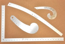 L Square, French Curve, Vary Form, Curve Stick, Fashion Design Rulers Pack