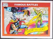 THOR VS. LOKI FAMOUS BATTLES MARVEL KOMIKSY KARTA KOLEKCJONERSKA