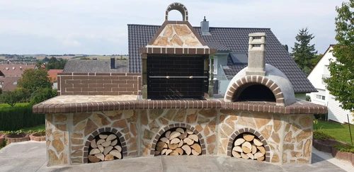 Bildhübscher Steingrill Grillkamin Naturstein  0,90x0.76m auch ohne Verblendung! - Bild 16 von 19