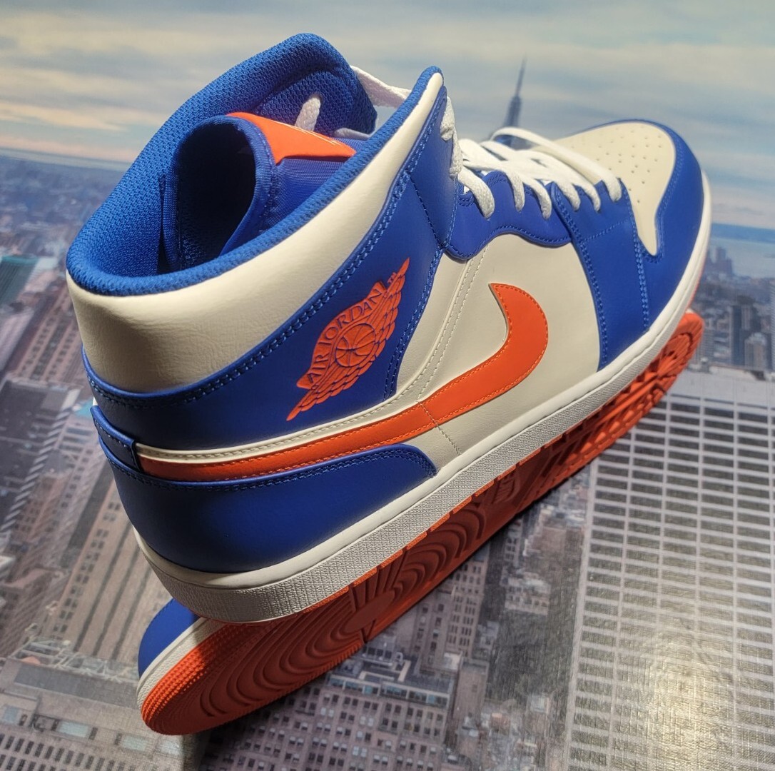 Nike Air Jordan 1 Mid Knicks Wheaties Game Royal Mens Size 18