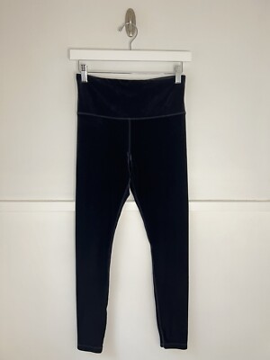 Athleta Elation Ultra High Rise Velvet Black Tight Yoga Size S