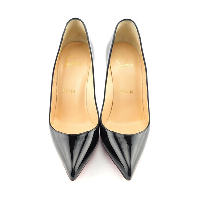 CHRISTIAN LOUBOUTIN Size 5.5 PIGALLE FOLLIES Black Heels Pumps