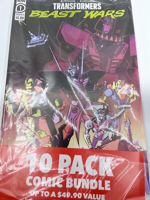 Rare Transformers Beast Wars 10 Pack Bundle Sealed Star Trek TMNT IDW Comics
