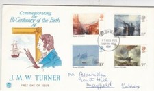 GB 1975 Turner Bi Centenary Stuart FDC Tunbridge Wells cancel written VGC
