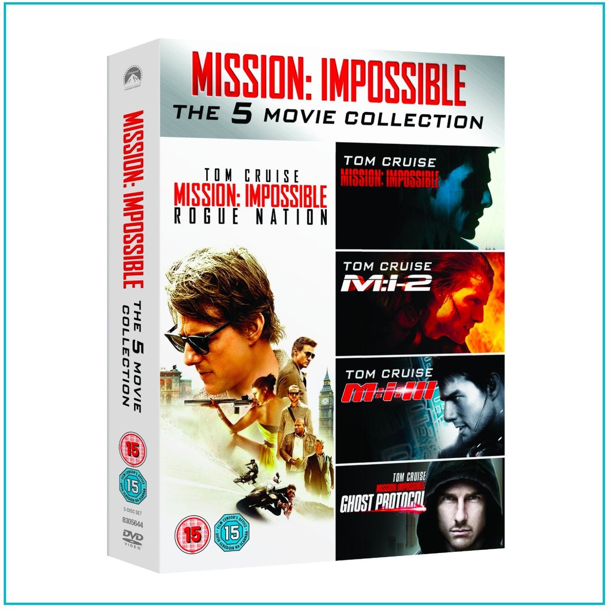 ミッション:インポッシブル 1、2、3、4、5の5セット MISSION IMPOSSIBLE 5 MOVIE COLLECTION - 1 2 3 4 5 ** BRAND