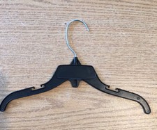 100 PC 12" Black Plastic Clothes Hangers For Toddlers and Infants