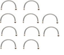  10 Pc 30" Stainless Steel Faucet Supply Line Connector 1/2" FIP X 3/8"OD Comp