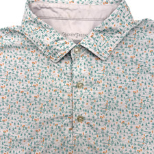 Hickey Freeman Men's Short Sleeve AOP Cactus Desert Large Golf Polo Shirt