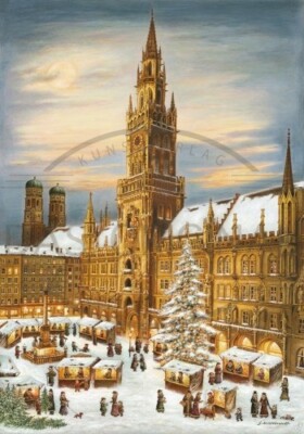 Adventskalender München 38x 26 cm , neu mit 24 Bildern 