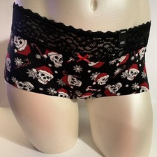 Torrid Boyshort Panties Underwear Christmas Santa Skull Wide Lace Plus 3 22 24