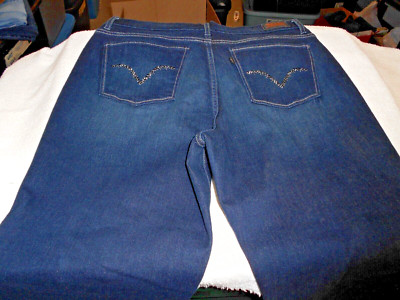 Womens LEVIS 512 PERFECTLY SLIMMING BOOT STRETCH blue jeans 16 S/C (33 x 30)