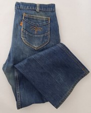 Vintage Women's Levis Wide Leg Round Pocket 32" Waist Talon Orange Tab