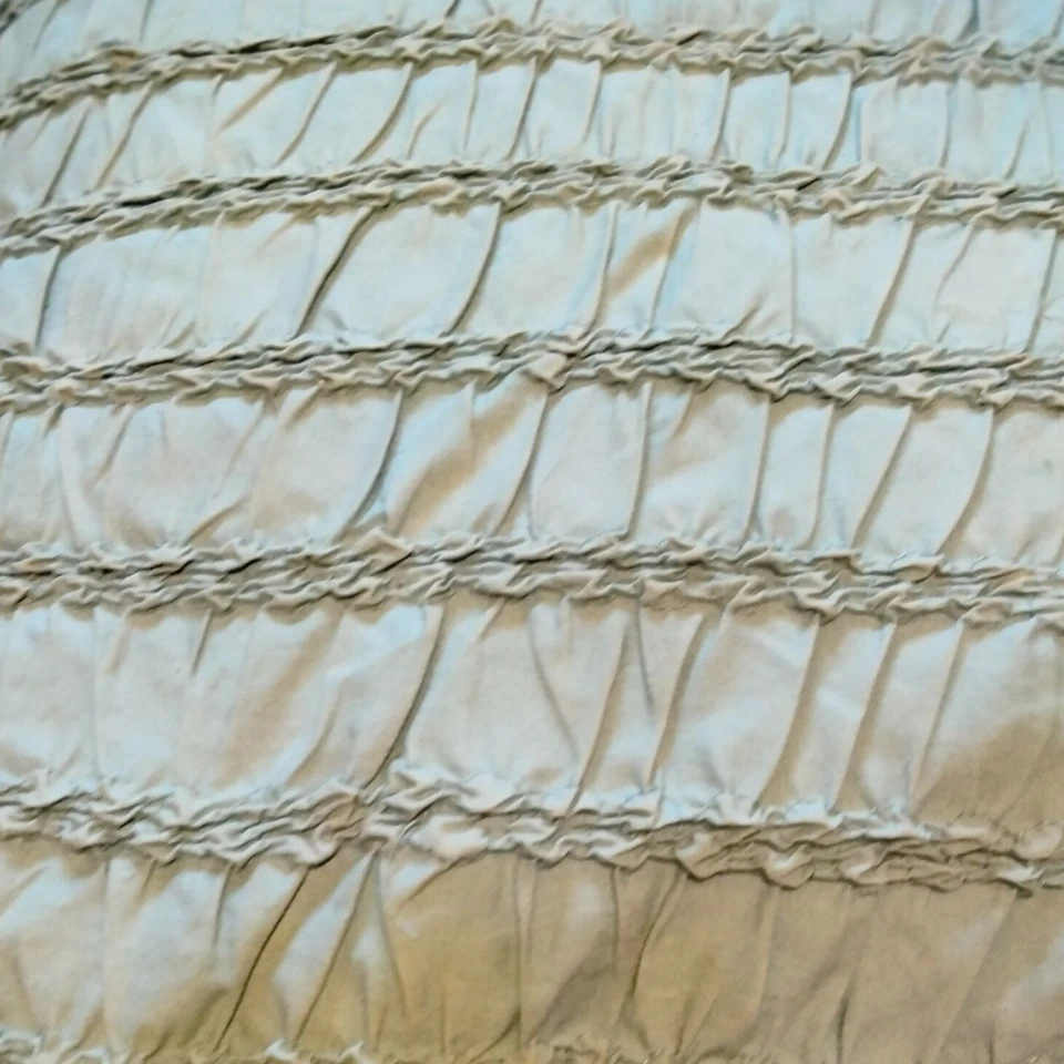 Decorative Cushion Pillow Seafoam Green Ruffled Smocked Style Co - Image 2 of 4