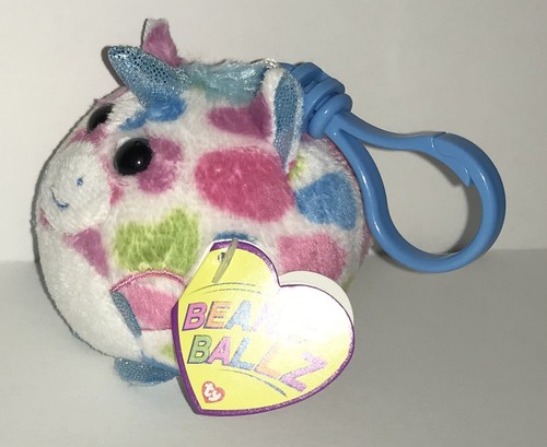 CLIP LLAVE GORRO BALLZ TY FABLE THE POLKA DOT UNICORN 3"", NUEVO con etiqueta, acabado en papel adorable - Imagen 2 de 2