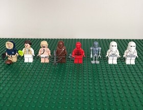 Lego Star Wars minifigures, Speeder Bike, and Blaster from Hoth Echo Base - 7879