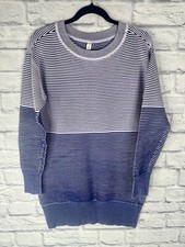 DAILY PRACTICE ANTHROPOLOGIE Women's Blue Ribbed Knit Tunic Dress Small