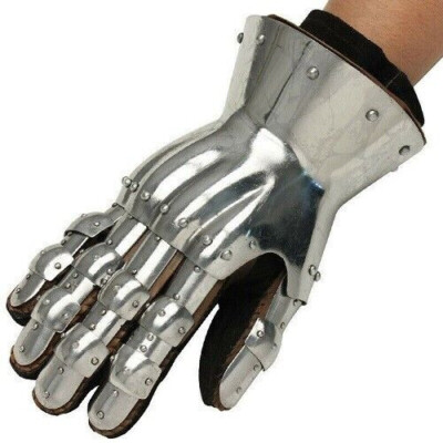 Mittelalterlich Renaissance Authentisch 14th Century Kopie Metall Gauntlet Armor