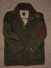 Gap Kids Winter Quilted Green/Brown Coat Size XXL 14-16 
