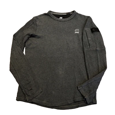 Sweat-shirt G-star homme petit pull gris Batt L/S léger RAW décontracté - Photo 1/4
