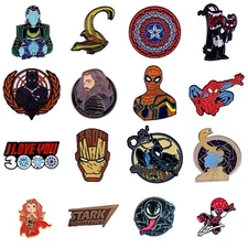 Marvel Avengers & X Men Superhero And Villain Comic Characters Enamel Pin Badges